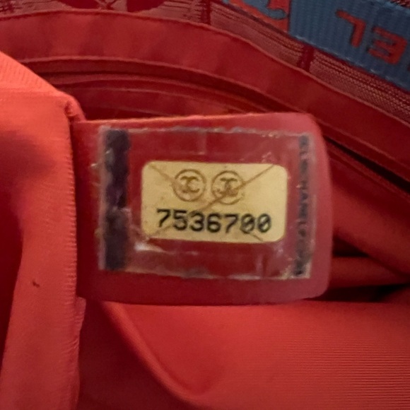 Chanel Red New Travel Line Nylon Tote - Picture 13 of 13